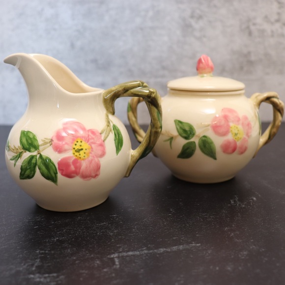 Franciscan Desert Rose Creamer And Sugar Bowl Vintage USA Made - Picture 6 of 10